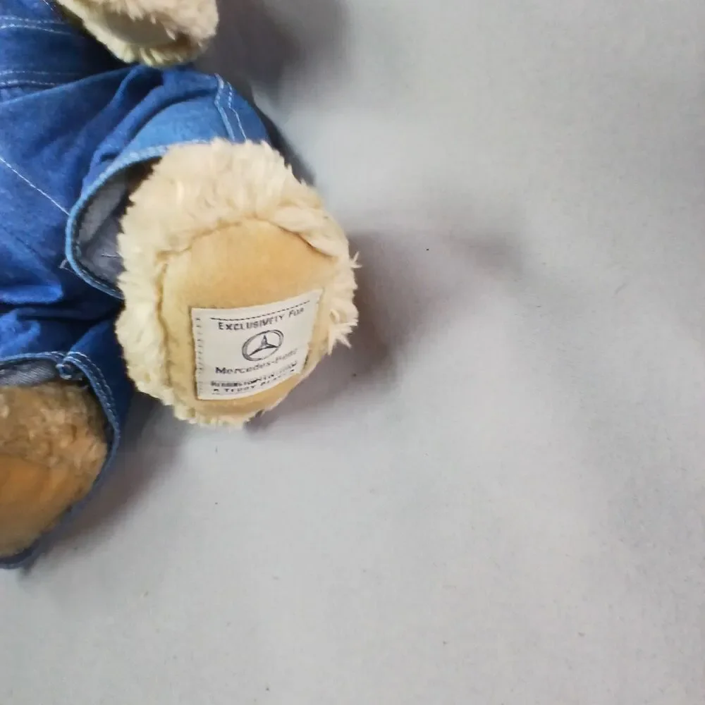 Herrington Plush Bear Beige Mercedes-Benz with Overalls and Shirt With Tags VTG
